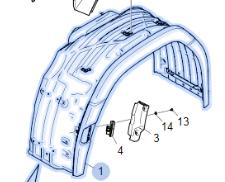 2518326 FRONT WHEEL ONE-PIECE FENDER RH for SCANIA-SERIES 6 P/P  2011 S730